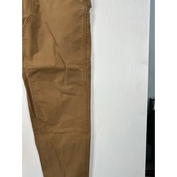 Vintage Carhartt Canvas Workwear Double Knee Carpenter Pants Size 40x30 Beige - Picture 3 of 9